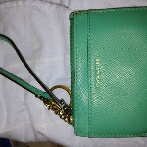 Coach Green Wristlet